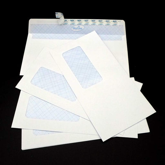 50PCS Security Envelopes With Window Confidential Seal